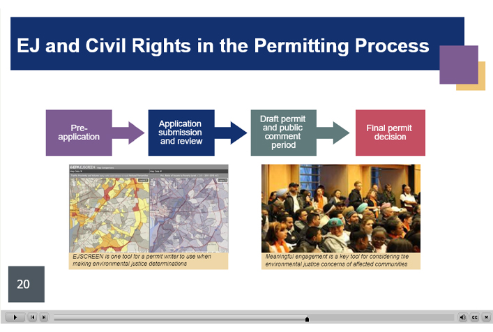 EJ and Civil rights in the Permitting Process screenshot