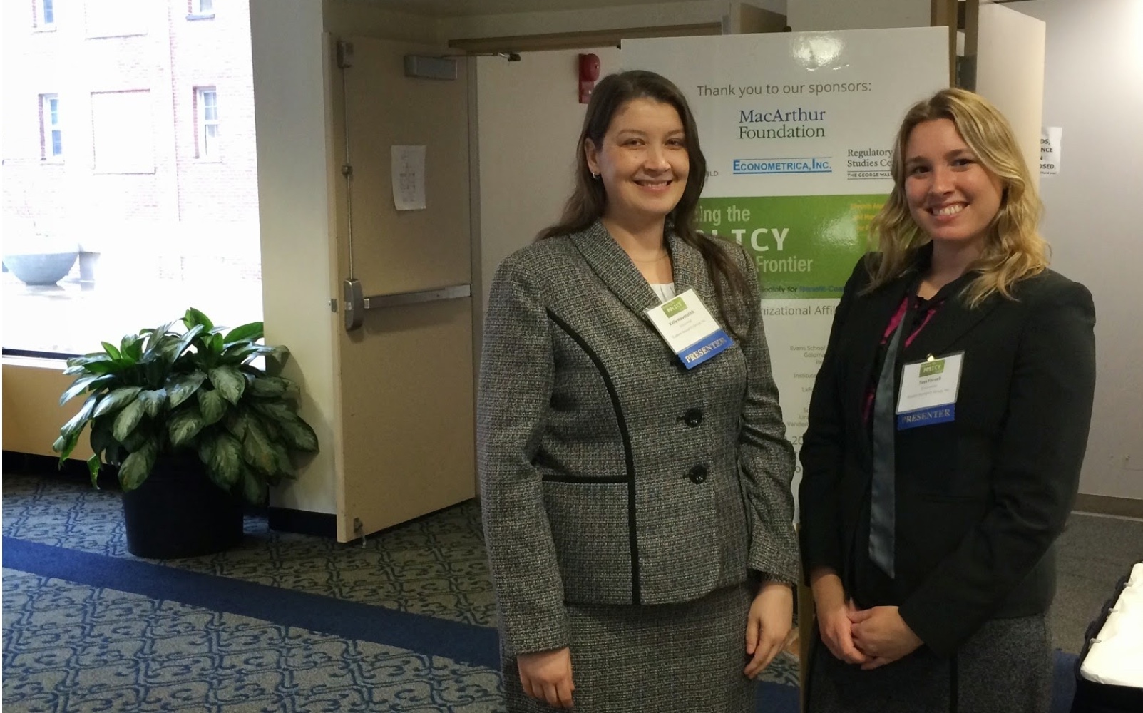 ERG's Tess Forsell and Kelly Haverstick pose at the Seventh Annual Conference and Meeting of the Society for Benefit-Cost Analysis