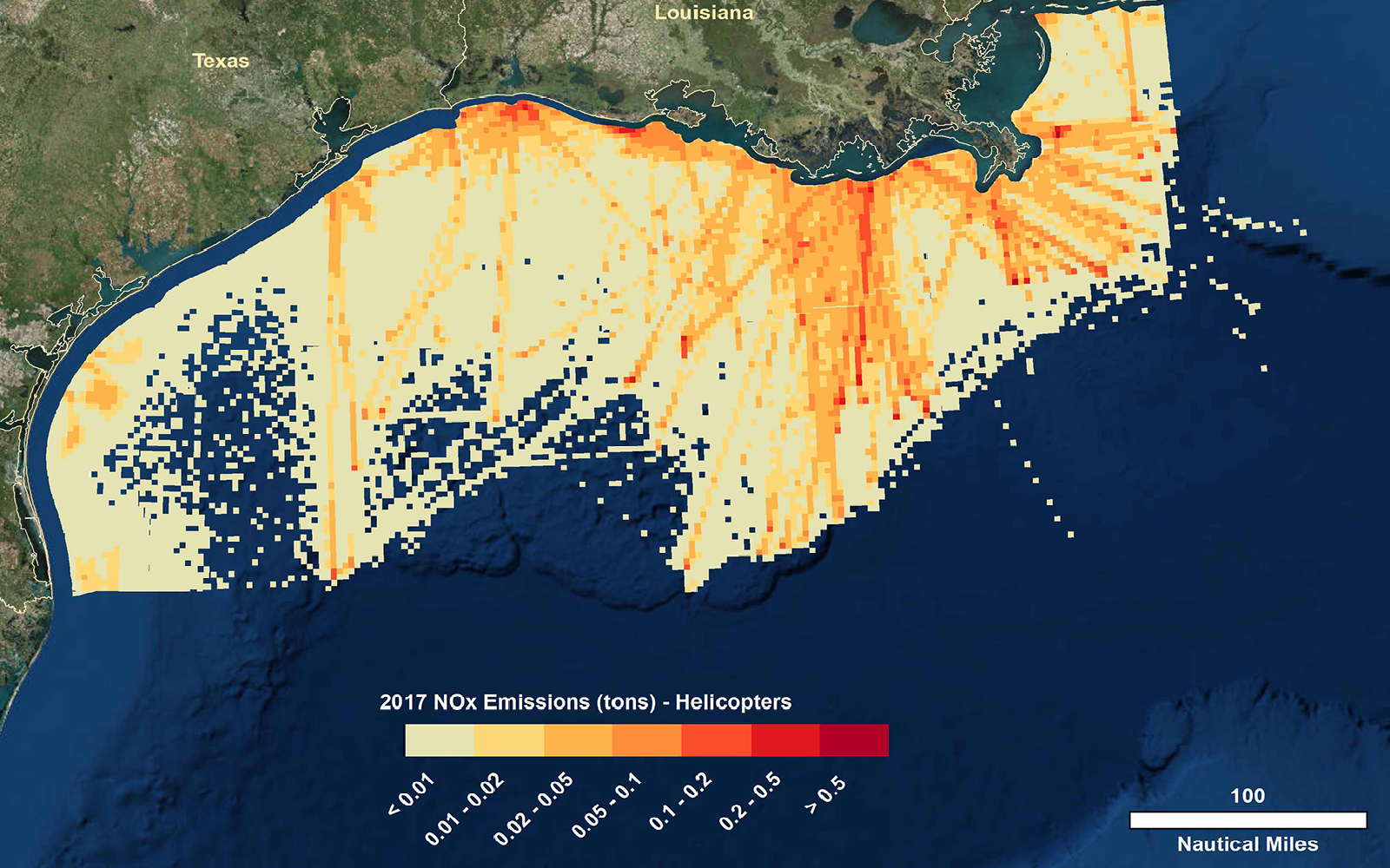 Graphic showing 2017 NOx emissions in tons