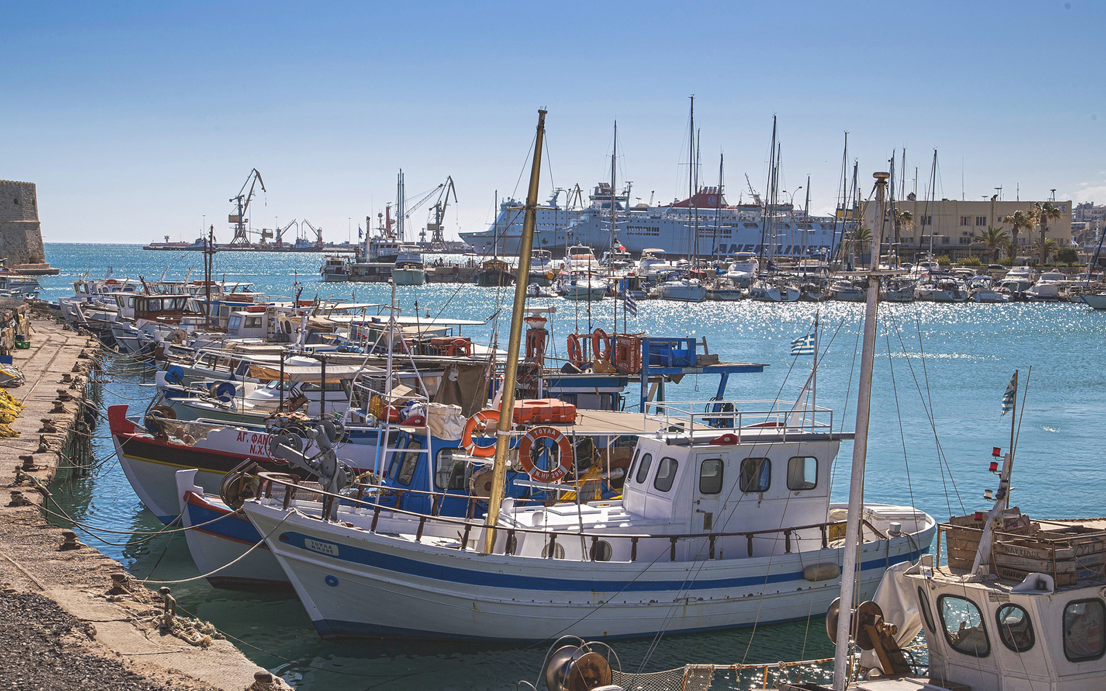 Fishing boats in harbor