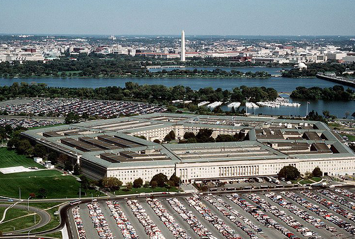 arial view of the Pentagon