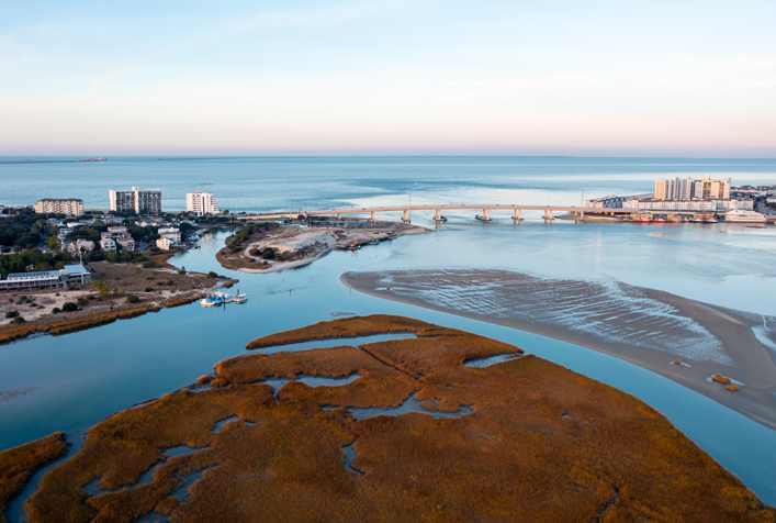 Arial view photo of Chesapeake Bay Tidal Wetlands
