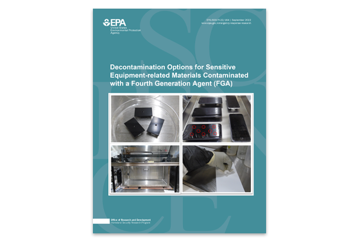 cover image of US EPA's Decontamination Options for Sensitive Equipment-related Materials Contaminated with a Fourth Generation Agency (FGA)