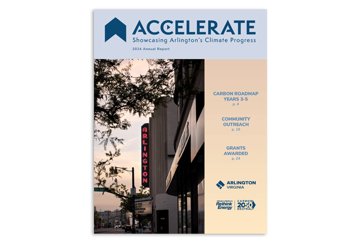 cover image of "Accelerate: Showcasing Arlington's Climate Progress Report