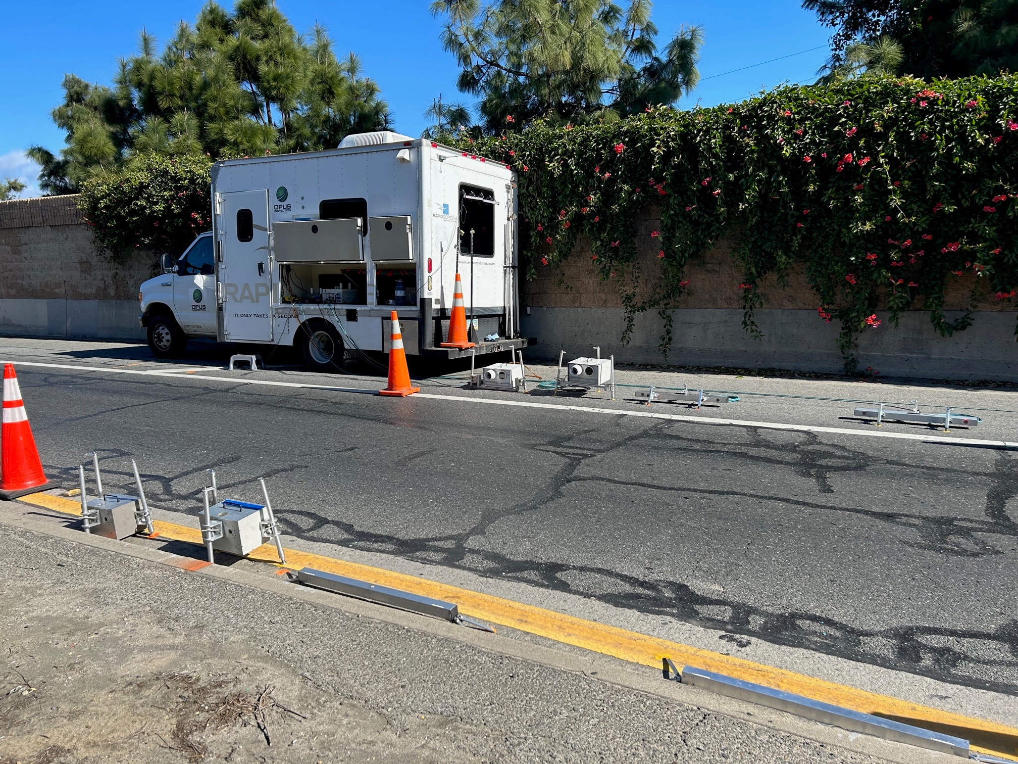 A remote sensing device monitoring vehicle emissions