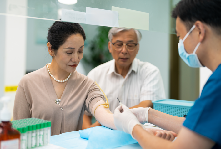 Image of a person having blood drawn