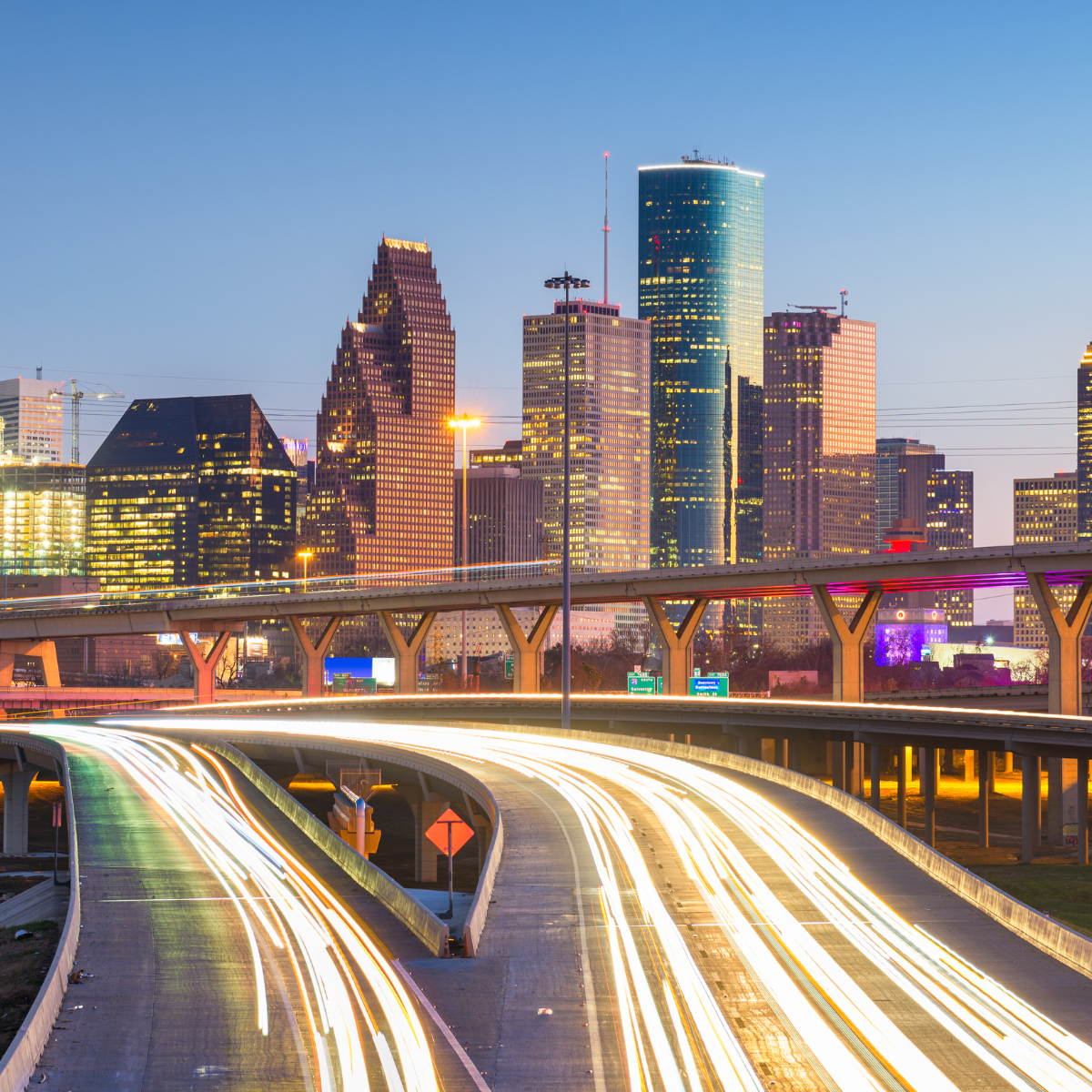Image of city highway in TX