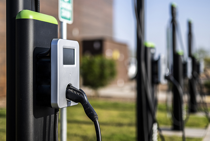 photo of publicly available electric vehicle charger